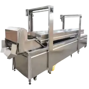 Fully Automatic Continuous Frying Machine Potato Chips French Fries Fryer with Conveyor Belt