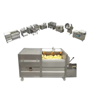 Semi-Automatically Stainless Steel French Fries Production Line for Frozen Fries Key Machines Include Dairy Processing Fryer