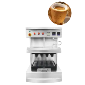 Commercial Automatic Edible Waffle Tea Cup Maker Machine Edible Biscuit Coffee Cup Make Machine
