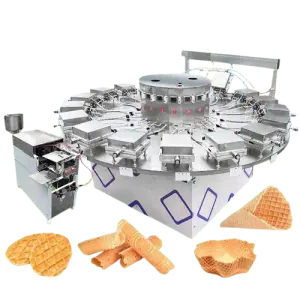 Chocolate Stroopwafel Full Automatic Dutch Sugar Ice Cream Waffle Cone Maker Make Machine Industrial
