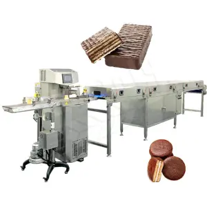 MY Automatic Donut Chocolate Temper Cake Coating Maker Make Enrobe Machine Chocolate Small