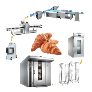 Croissant Make Machine Automatic Croissant Equipment Butter Cheese Croissant Pastry Make Production Line