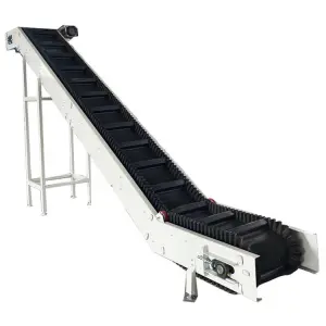 Z Type Belt Conveyor System Incline Bucket Elevator Lifting with Skirt Conveyor for Food Industry