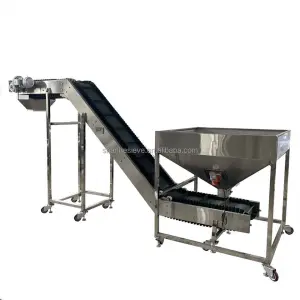 Food Grade Z Type Inclined Belt Conveyor with Variable Frequency and Variable Speed