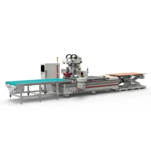 Model of ATC CNC Router A6-1224-C12 with Automatic Loading and Unloading Table for Wood/mdf Cutting and Engraving