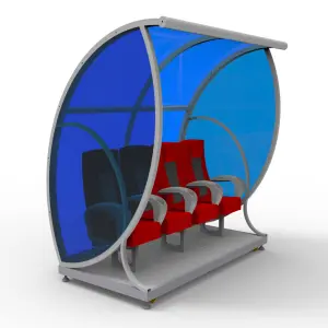 Luxury Soccer Dugout Player Bench Seats with Aluminum Pedestals TBX Team Shelter