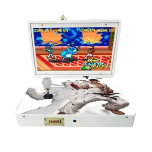 14-Inch Screen Flip Arcade All-In-One Machine Portable Dual Joystick Retro for Coin Pusher Game Console King Fighters Plastic 1