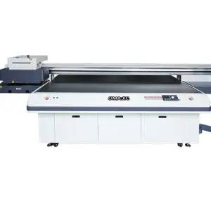 Large Format UV 2513 I3200 Ricoh Gen5 Gen 6 Flatbed Uv Printer 8 Color with Ccd Camera Large Led 2513 Uv Flatbed Printer