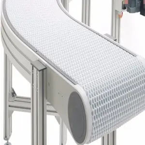 Turning and Straight Type Modular Belt Conveyor Plastic Top Conveyor Belt Machine for Food and Vegetable
