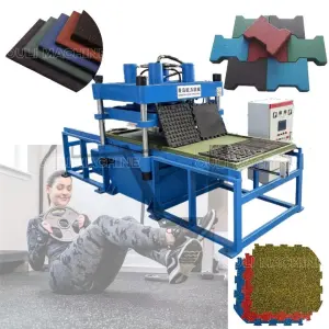 Customized Rubber Flooring Tile Vulcanizing Press Machine, Interlock Tile Making Machinery, Gym Rubber Mat Press Machinery