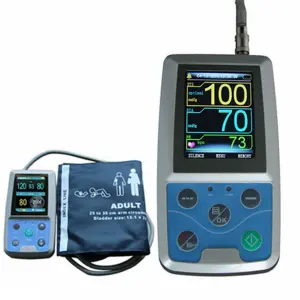 24HR Nibp Holter Monitor Ce Abpm50 Mapa Color Lcd Ambulatory Blood Pressure Monitor Usb Software With 3 Nibp Cuffs