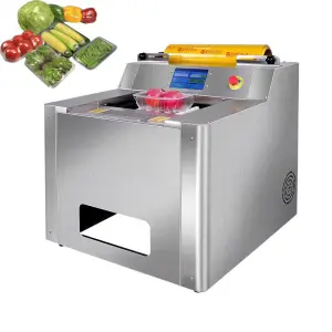 Semi-automatic Vegetable Food Roll Stretch Cling Film Wrapper Wrapping Packaging Wrap Machine