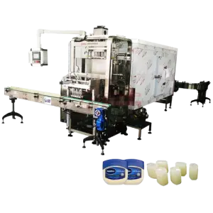 Fully Automatic Vaselines Petroleum Jelly Balm Liquid Filling Cooling Capping Sealing Packing Machine