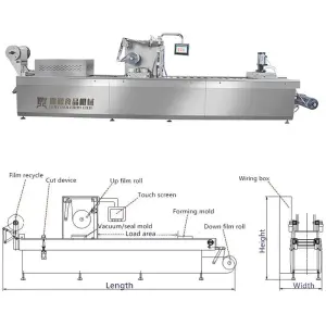 Sandwich Packaging Machine Food Vacuum Sealer Packaging Machine case Sealer for Sealing Plastic Packages