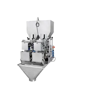 Automatic Two Heads Belt Linear Weigher Weighing and Packing Machine Pillow Packaging Machine for Vegetable Salad