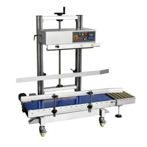 FPM600L Automatic Vertical Band Sealer Food Packaging Pouch Bag Heat Sealing Machine with Ink Jet Printer