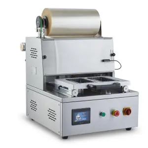 Semi Automatic Map Tray Sealer Style Food Tray Sealing Machine