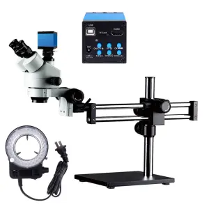 Blood Analysis Confocal 16mp 34 Cell Phone Motherboard Zoom Stereo Microscope with Light Source