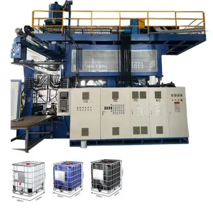 Automatic 1000 Liter 2 Layers IBC Tank Making Machine High Speed HDPE IBC Container Blow Molding Machine