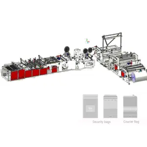 Multiline Double Line DHL TNT UPS SF Express Courier Bag Making Machine