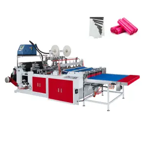 Double Line Automatic Plastic DHL FedEx UPS TNT EMS Courier Express Bag PP PE Side Sealing Bag Making Machine