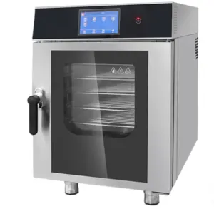 Commercial Steam Oven for Restaurant and Hotels 380V Power Supply with Auto Cleaning Feature Stainless Steel Kitchen Equipment