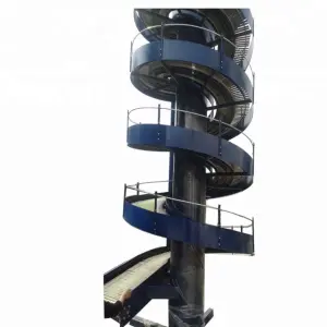 Grade Vertical Single Lane Slat Inclined Spiral Screw Chain Conveyor