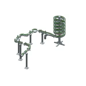 Precision Material Transfer Flexible Chain Spiral High-Speed Chain Plate Spiral Conveyor