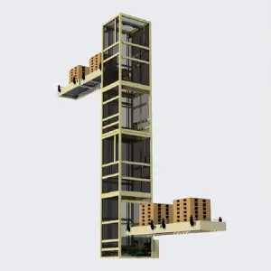 Trays Bags Carton Boxes Cases Chain Vertical Sorting Conveyor Vertical Z Type Lift Elevator Conveyor Continuous Lift Conveyor