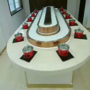 Customized Stainless Steel Motorized Flexible Rotary Sushi Conveyor Belt