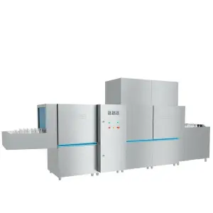 Stainless Steel Versatile High-Capacity Flight Type Restaurant Dishwasher Machine