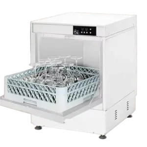 Commercial 60cm Undercounter Electric Glass Washer Stainless Steel Bar Dishwashing Machine for Restaurant and Hotel Use