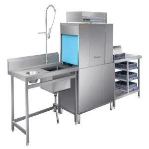 Fully Automatic Commercial Kitchen Equipment Rack Type Dishwasher