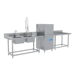Smart Commercial Kitchen Equipment Stainless Steel Restaurant Hood and Dishwasher Machine