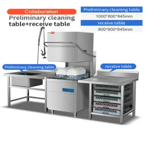 Quality Certification Commercial Automatic Horizontal Countertop Dishwasher for Glass Washing and Drying Machine