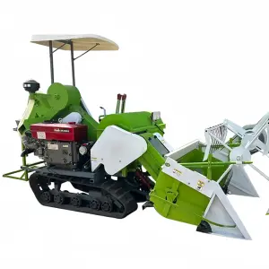 Rice Combine Harvester Rubber Track Mini Corn Combine Harvester Mini Combine Harvester for Rice and Wheat
