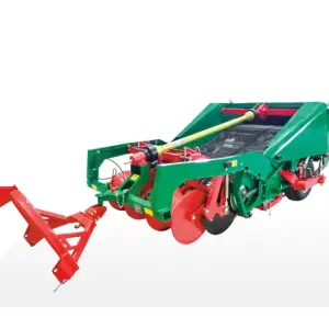 540 Rpm PTO 2-Row Trailed Potato Harvester High-Efficiency Rubber Belt