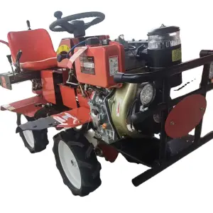 Agricultural Four-wheel Drive Ride-type Micro Tiller Household Small Plough Rotary Tiller diesel Seat Car Micro Tiller