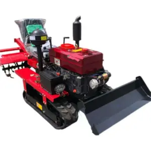 Agricultural Crawler Tractor Cultivator Dual-Purpose Greenhouse Car Type for Large Dry Land Paddy Field Rotary Tiller