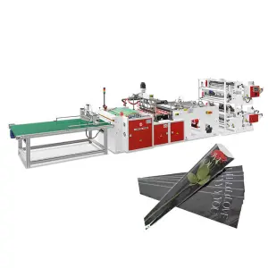 CP-800FLB Flower Bag Making Machine Small Sleeves for Transparent Opp PP PE Side Sealing Irregular Bag Maker Core PLC Plastic