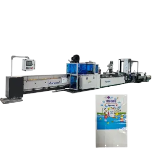 HP-SAW BOPP PE Wicket Bread Hielo Bag Plastic Diaper Bag Making Machine