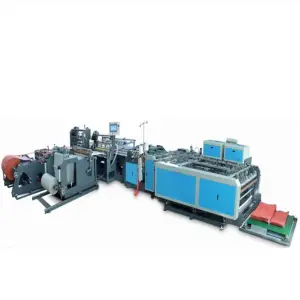 Automatic Cutting and Sewing Machine With Liner Inserting and Hemming for PP Woven Fabric Bag Making