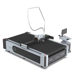 1625 CNC Automatic Sewing Single Layer Cloth Textile Fabric Round Knife Cutting Machine