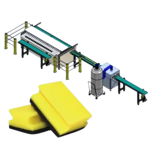 Automatic Dish Washing Abrasive Sponges Production Line Kitchen Sponge Scouring Pad Making Machine
