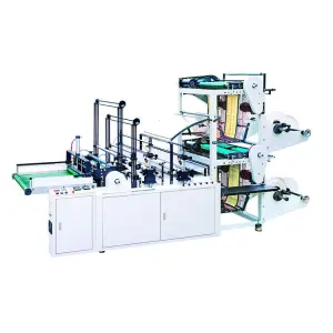 High Speed Auto-stack Two-layer Three-line Bottom Sealing Bag Making Machine for Food Snack Packing Bag