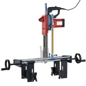 3kw 4hp Portable Woodworking Wood Lock Hole Double Chain Drilling Tenoning Mortiser Mortising Machine