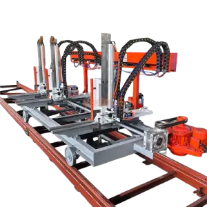 Industrial Sawmill Timber Cutting Machine Production Line Wood Saw Machines Automatic Pneumatic Log Sawmill Carriage