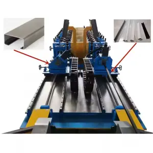 Double Line C U Channel Stud and Track Light Steel Keel Roll Forming Machine
