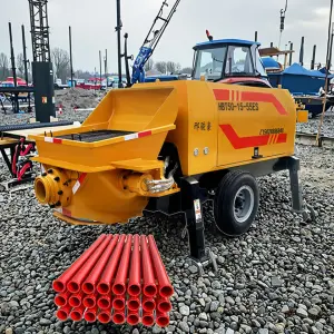 15m Vertical Conveying Distance Small-Sized Diesel Electric Concrete Delivery Pump Engine Motor for Construction