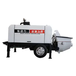 Large Particle Diesel Concrete Delivery Pump Small Fine Stone Grouting Drag Pump Core Including Engine Motor